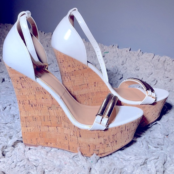 White cork screw heels. Brand-Scene. Model-Akacha. - Picture 3 of 3